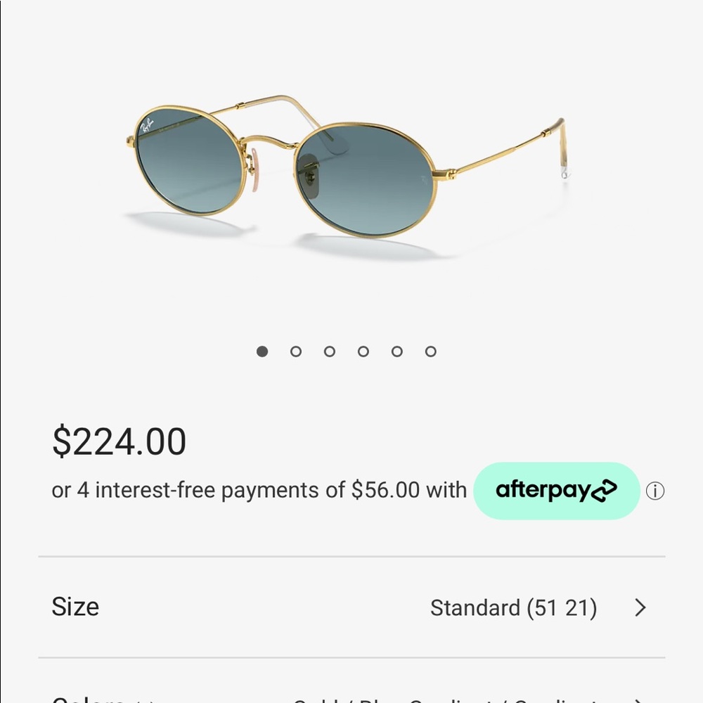 Ray-Ban Gold and Black Sunglasses - Picture 5 of 5
